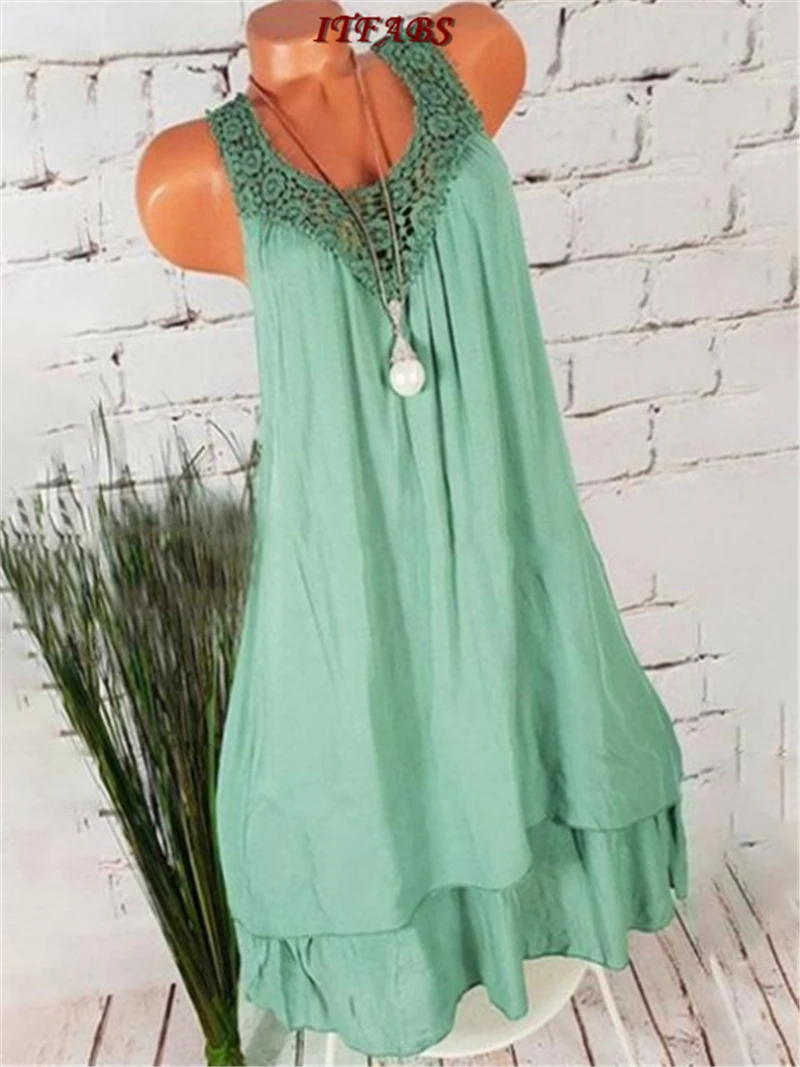 Женское сексуальное платье без рукавов в стиле бохо тонкое пляжное летнее