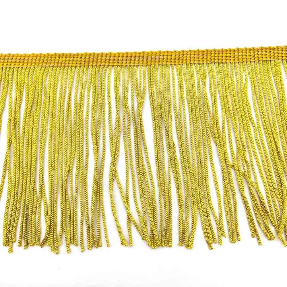 Local gold 10 ярдов в упаковке, 4 дюйма, ширина, отделка бахромой, кружево, полиэфирное волокно, кисточка, аксессуары, латинское свадебное платье, бахрома на ленте - Цвет: Local gold