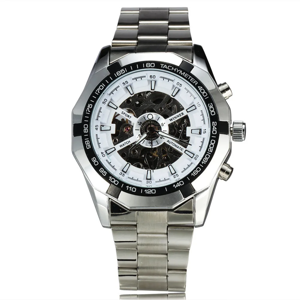 WINNER модные классические автоматические механические мужские спортивные часы