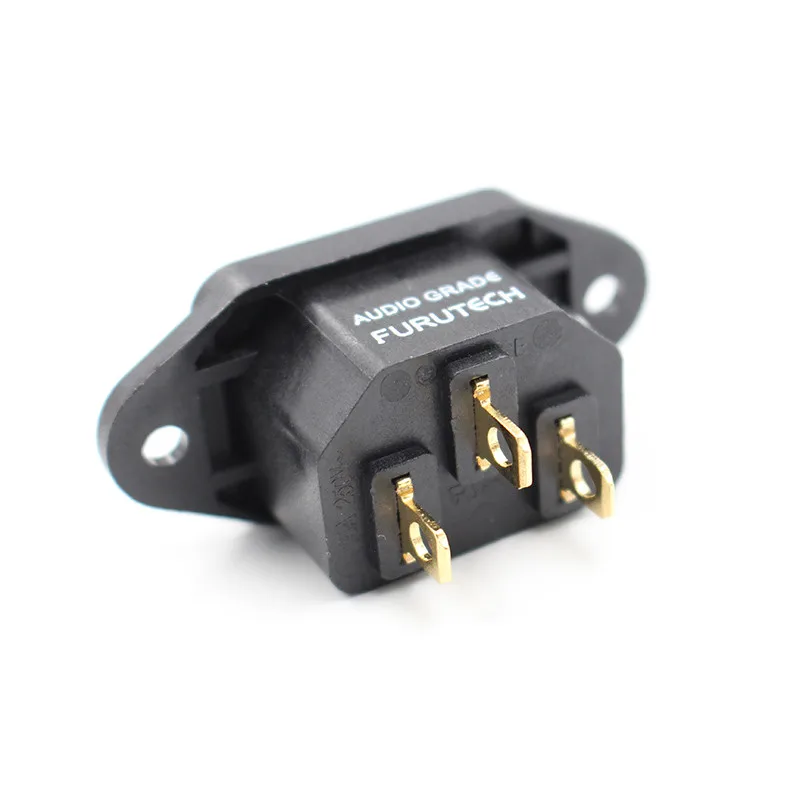 1piece High quality pure copper Power Socket Connectors 3Pin IEC seat jack plug for amplifier dac