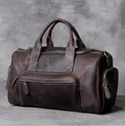 Винтажная модная дорожная сумка Luufan из натуральной кожи для мужчин и женщин, большая дорожная сумка из кожи Crazy horse для багажа, сумка для выходных, 45