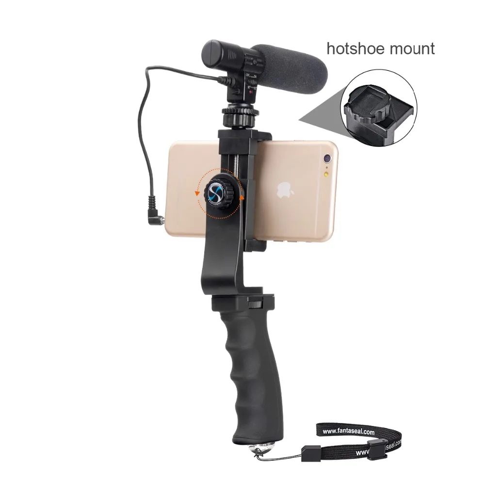 Mini Smartphone Hand Grip Holder Mobile Phone Stabilizer Clip Selfie Stick Clamp Adapter for iPhone 11 XS MAX XR Samsung S10 | Электроника