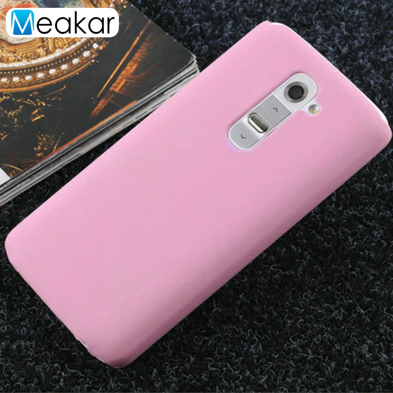 pink Матовая Пластик Coque 5.2For Lg G2 чехол для Lg G2 D802 D801 F320 D802 телефона чехол-лента на заднюю панель - Цвет: pink