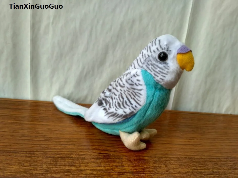 

lovely parrot plush toy about 12cm light blue parrot bird soft doll baby toy ,birthday gift b2836