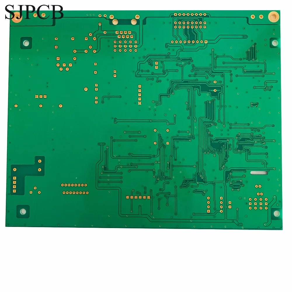 SJPCB 4 слойная погружная Золотая с высокой прецизионной технологией зеленая