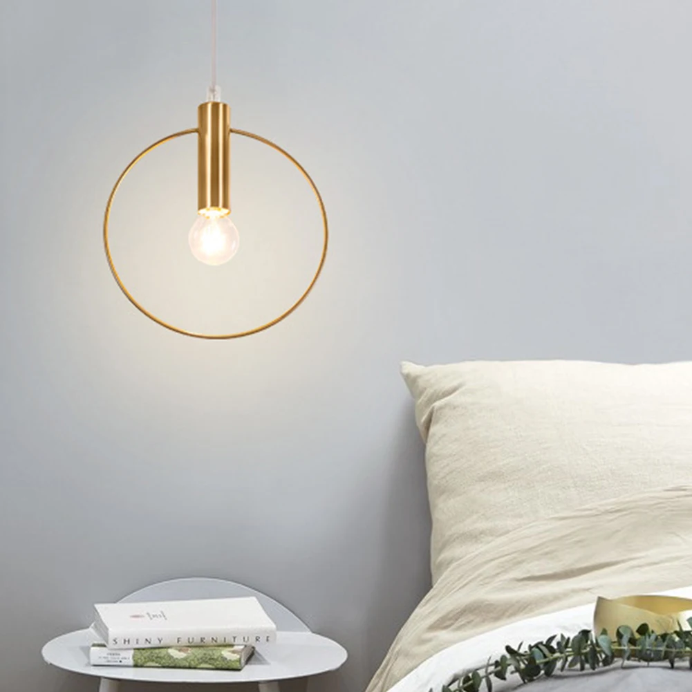 E14 Pendant Light Cafe Balcony Modern Kitchen Hotel Hanging Dining Room Hall Bar Easy Install Single Ring Home Decoration | Лампы и