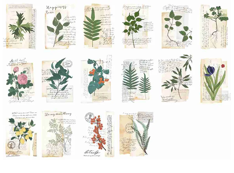 28 листов/Набор Новинка цветочное растение поэтическая серия мини Открытка/поздравительная открытка/Рождественская подарочная карта
