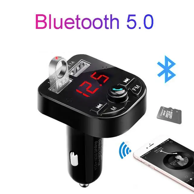 Bluetooth 5 0 приемник fm передатчик Автомобильный Mp3 музыкальный плеер двойной USB