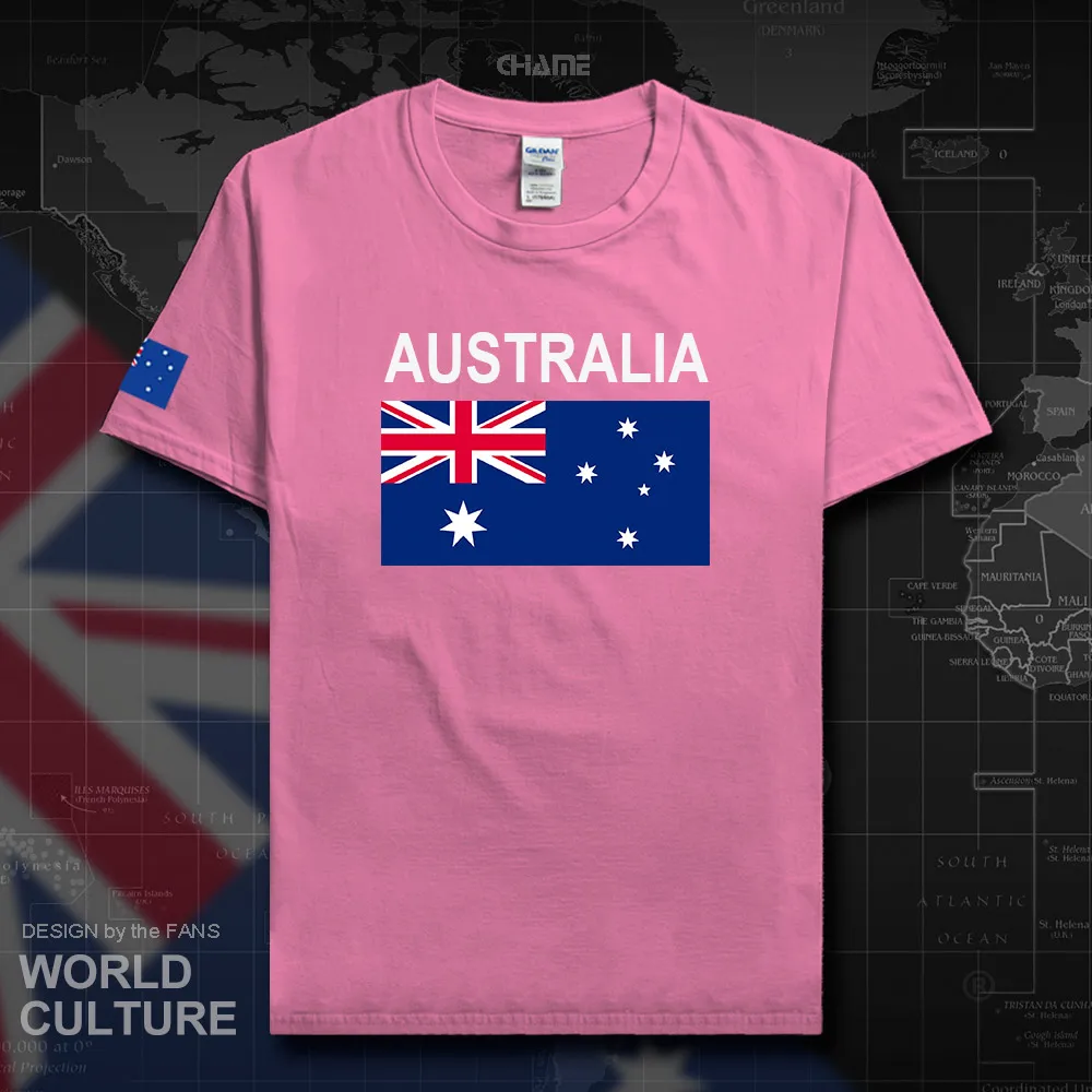 Австралийская футболка Мужская Aussie хлопковая Футболка из джерси уличная одежда