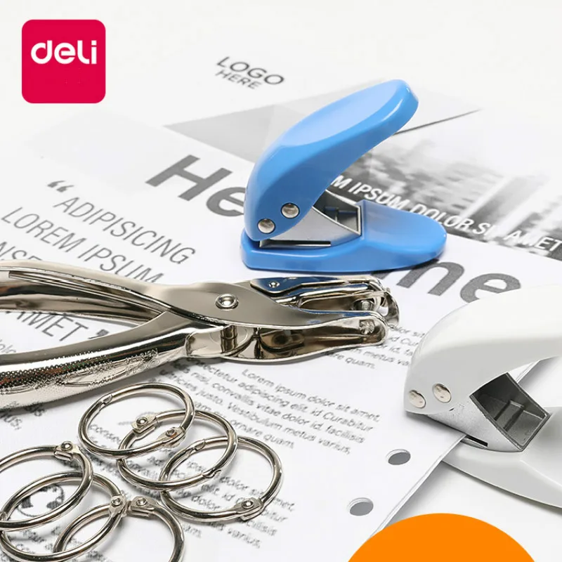 Deli 01121/0114, мини металлический Дырокол, одно отверстие, 1 отверстие, 6 мм, Deepth, мини-карта, бумажный дырокол, скрапбук, круг, офисные, школьные принадлежности