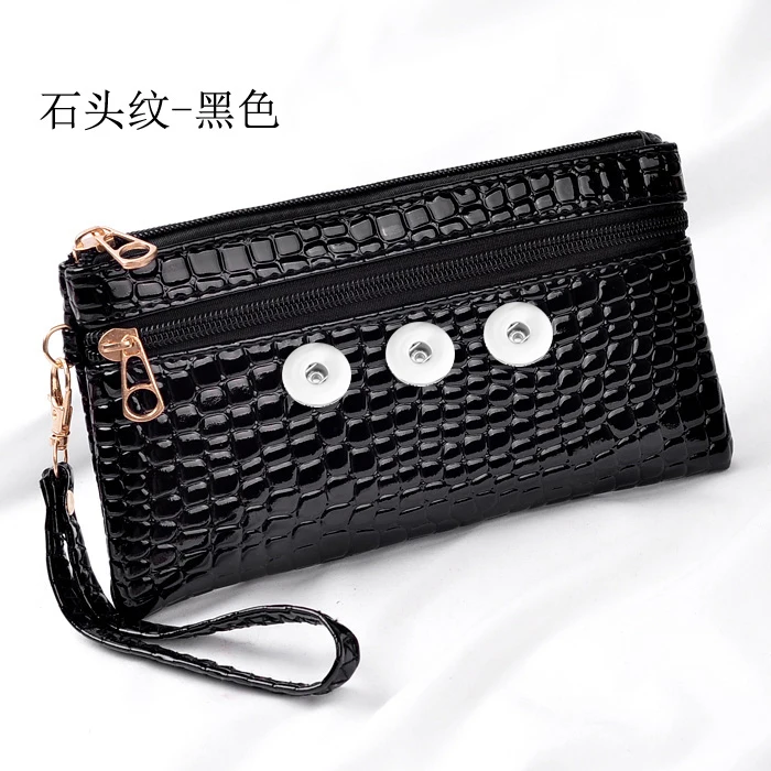 

Newest PU leather 18mm snap button jewelry DIY bag OEM, ODM QB618