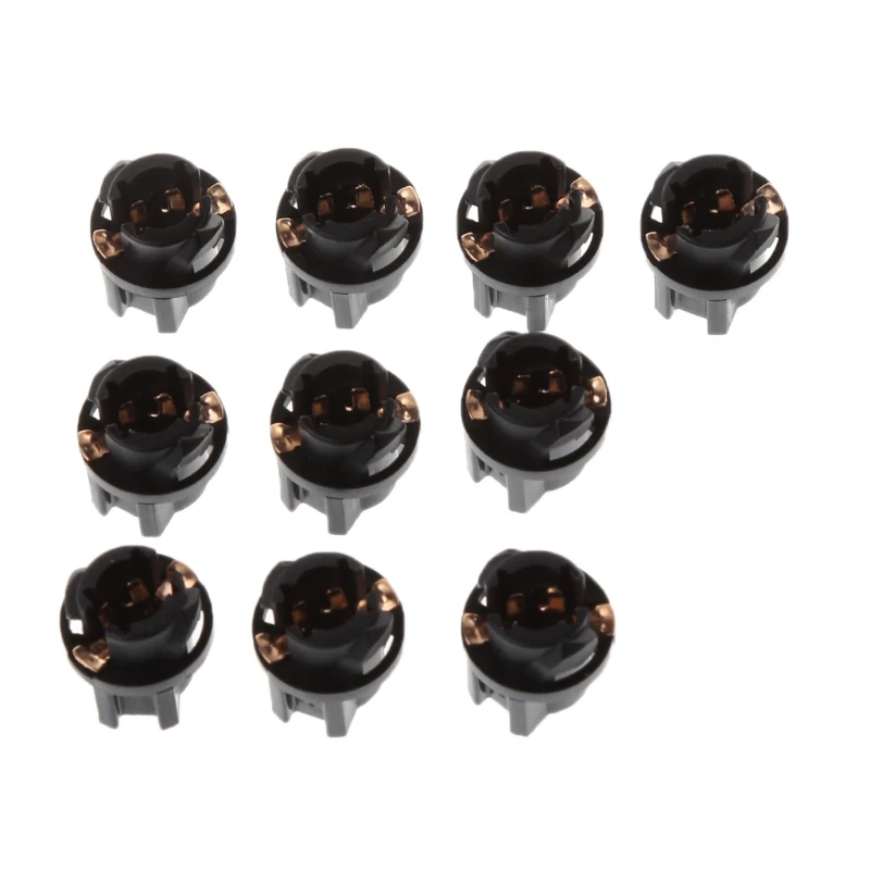 

New 10 Pcs Mini Car Lamp Base Auto Bulb Automotive Lightbulb DC 12V 1.2W T5 Halogen Bulbs T5 Sockets High Quality