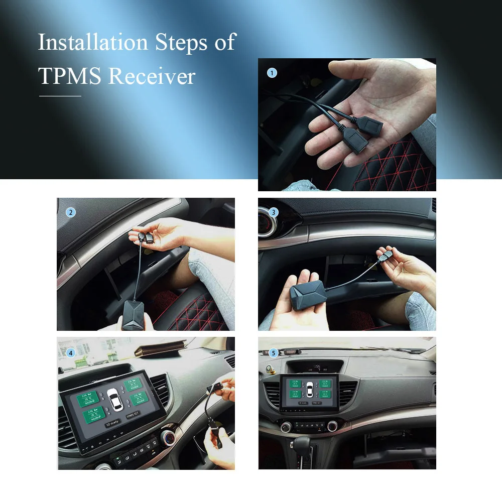 Автомобильный TPMS система контроля давления в шинах Солнечная энергия HD цифровой