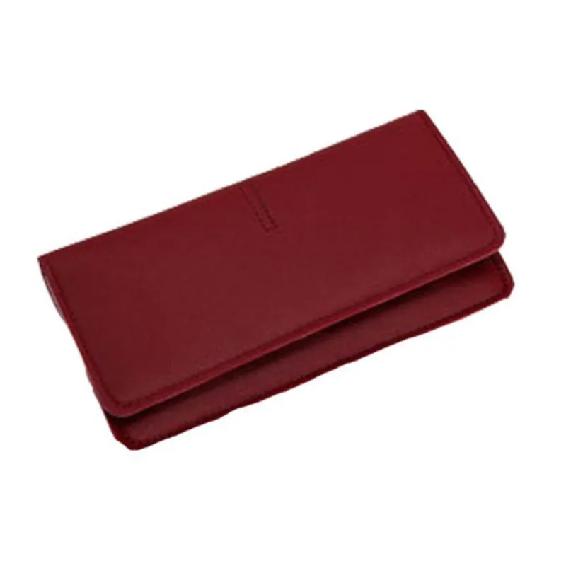 Минималистичный дизайнерский тонкий длинный женский кошелек двойного сложения