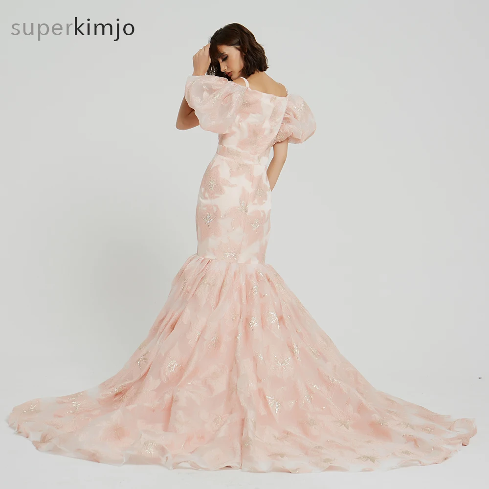 Kimjobridal/розовые платья для выпускного бала с коротким рукавом милым вырезом