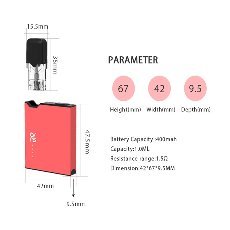 Vape kit Rofvape OVNS JC01 pro Pod Kit 400 мАч батарея подходит для керамической катушки с 1 мл бак