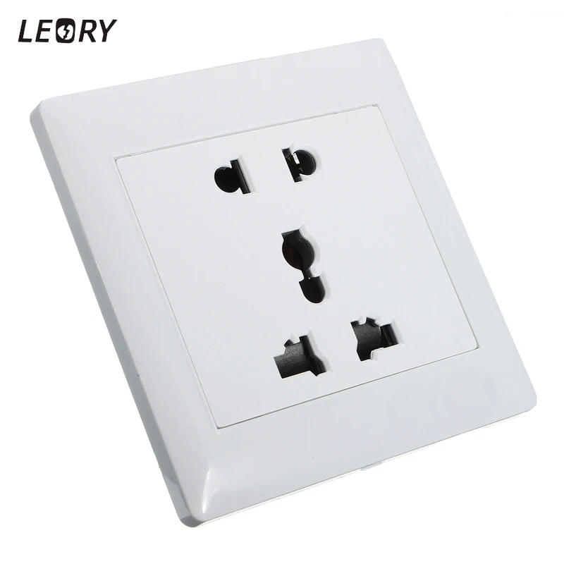 LEORY AC 110 250 V 10A двойной порт настенный адаптер разъема разъем 5 отверстий 2 способа