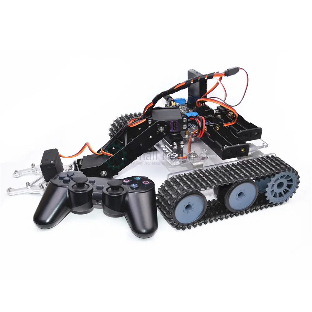 RC робот arduino акриловый Танк Роботизированный 4DOF arm DIY сборочный комплект
