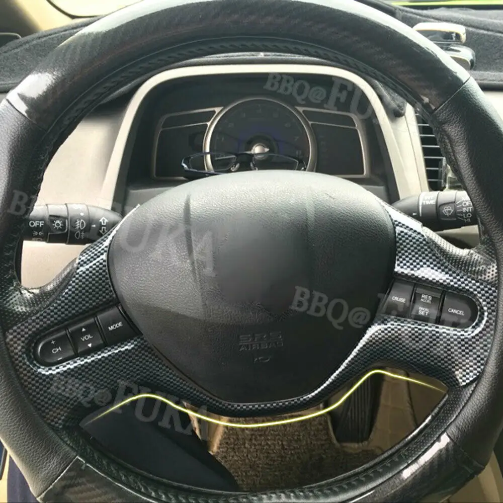 Углеродное волокно стиль ABS Автомобильная внутренняя Накладка для рулевого