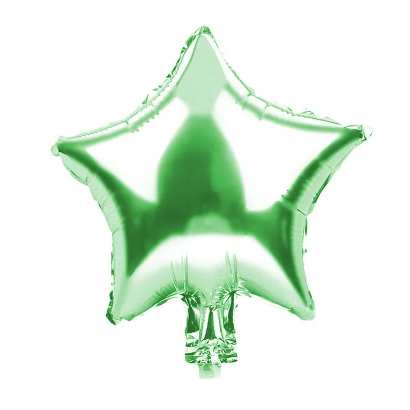 green star 5 шт. 18 дюймов звезда розового золота сердце шары Свадебный декор красные розовые шары надувные шары воздушный шар из фольги вечерние украшения на день рождения - Цвет: green star