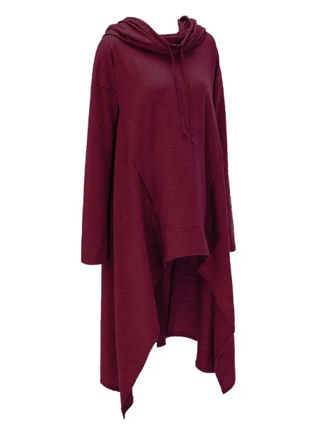 SINFEEL 5XL осень зима женские Пуловеры Длинная Куртка с капюшоном более размера d толстовки женские толстовки размера плюс верхняя одежда пальто Топы