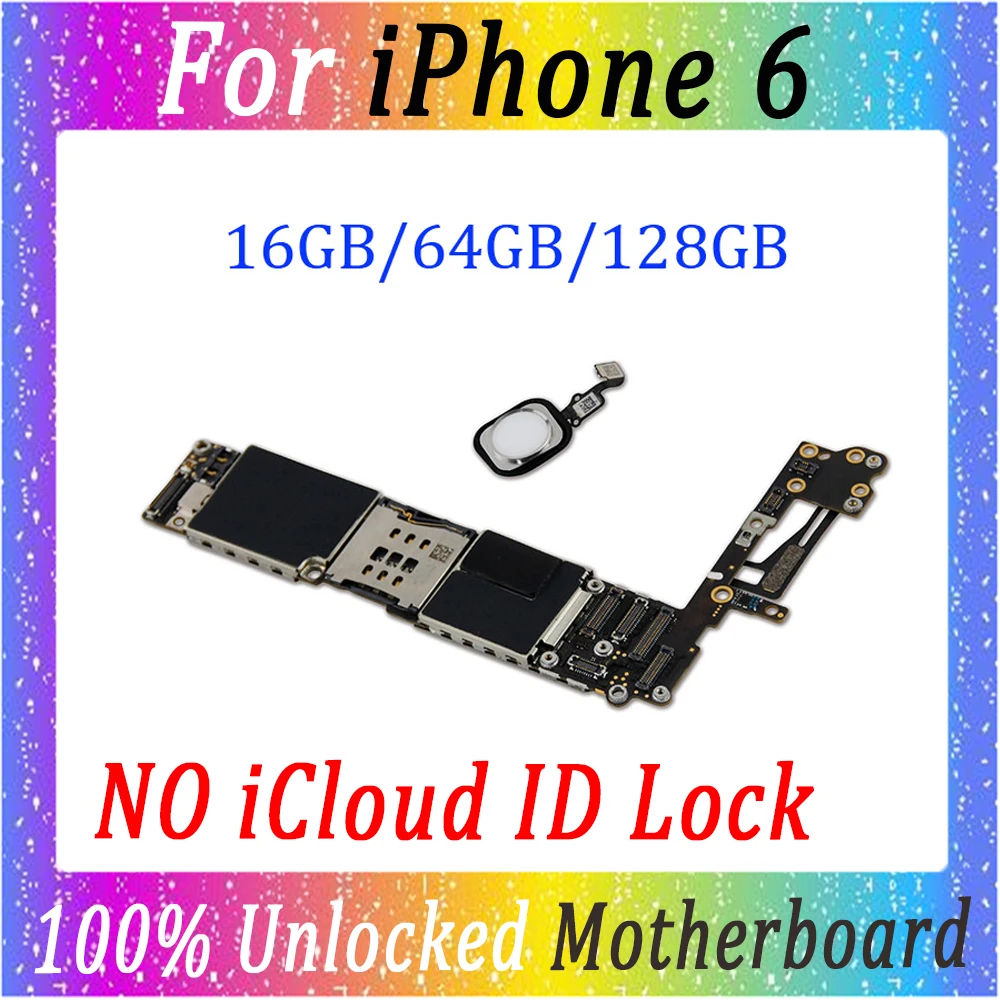 Заводской разблокировки оригинальная материнская плата для iphone 6 4 7 дюймов с Touch ID