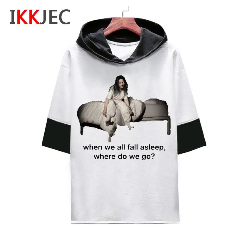 1803 Billie eilish Футболка с принтом, забавные мужские/женские футболки, повседневные футболки, футболка с круглым вырезом, модная летняя уличная одежда в стиле хип-хоп - Цвет: 1803