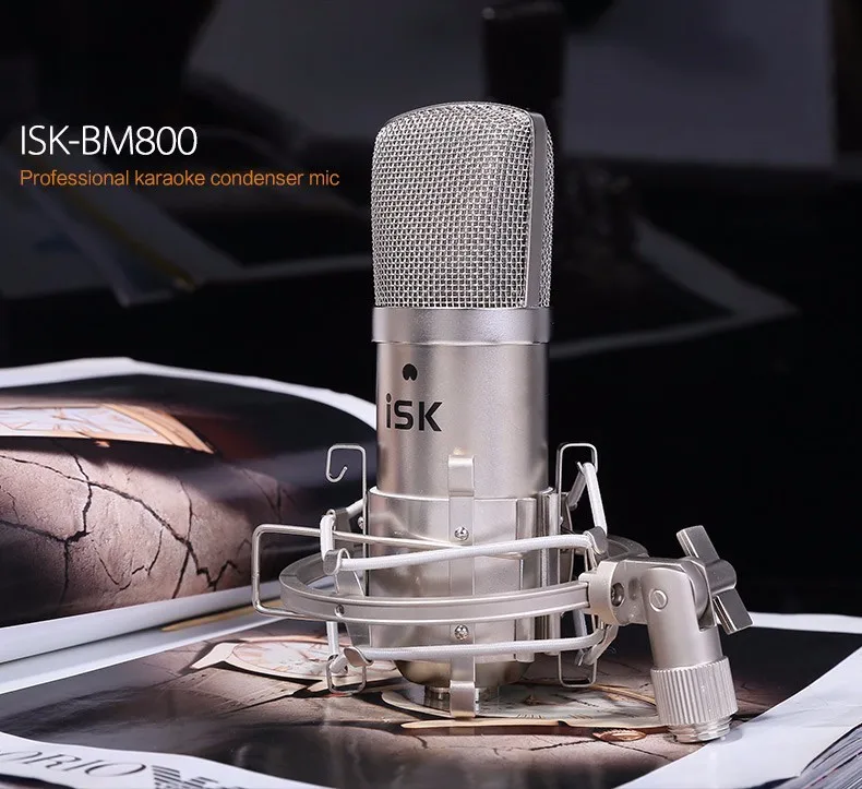 Оригинальный профессиональный микрофон ISK BM800 для записи конденсаторный студии и