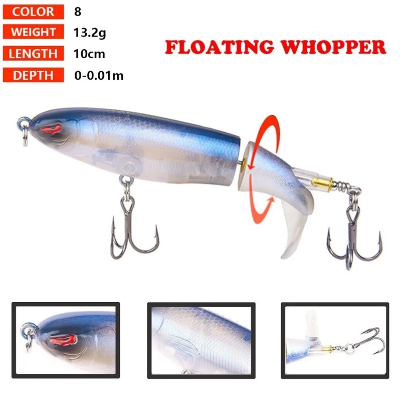 Mavllos Whopper Plopper рыболовная приманка 13 2 г 10 см верхняя плавающая жесткая Спиннер