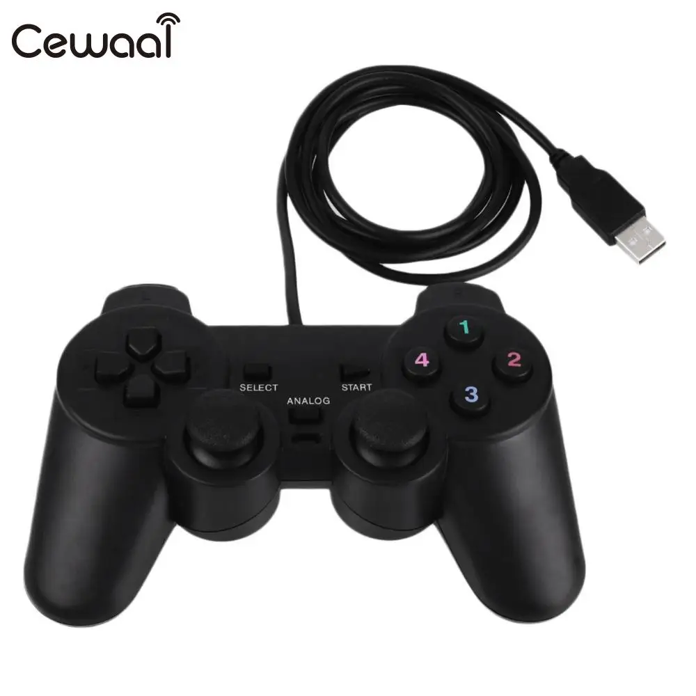 Cewaal проводной геймпад USB игровой контроллер джойстик Управление для ПК