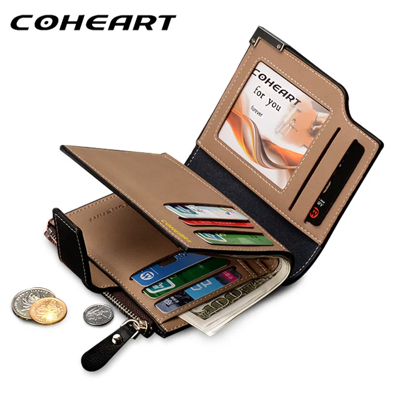 COHEART брендовый кошелек, мужские кожаные кошельки, кошелек, высокое качество, мужской клатч, кожаный кошелек, мужская сумка для денег, гарантия качества