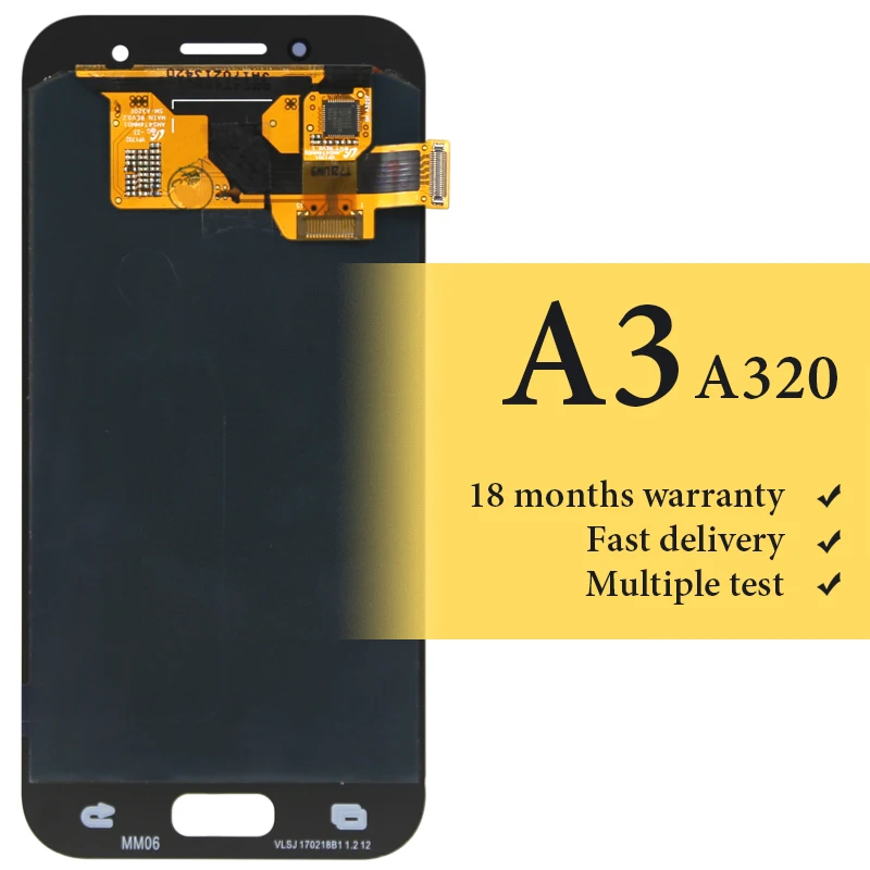 For mobile phone A320 SM-A320F A320F lcd screen assambly replacement Hot sell For A3 2017 lcd display OEM quality