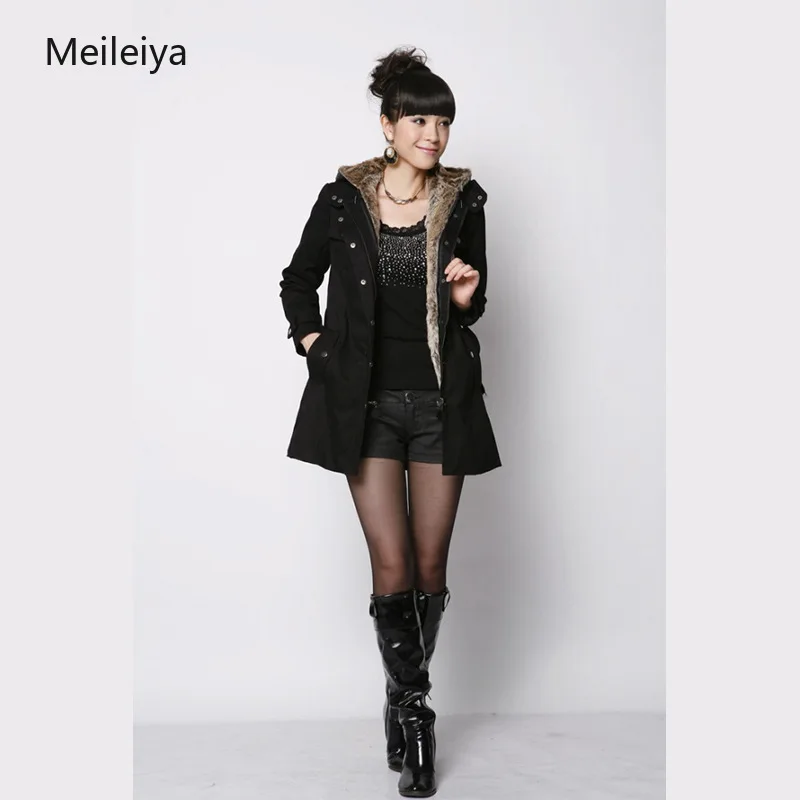 Новая зимняя хлопковая куртка с воротником в Корейском стиле Женская средней