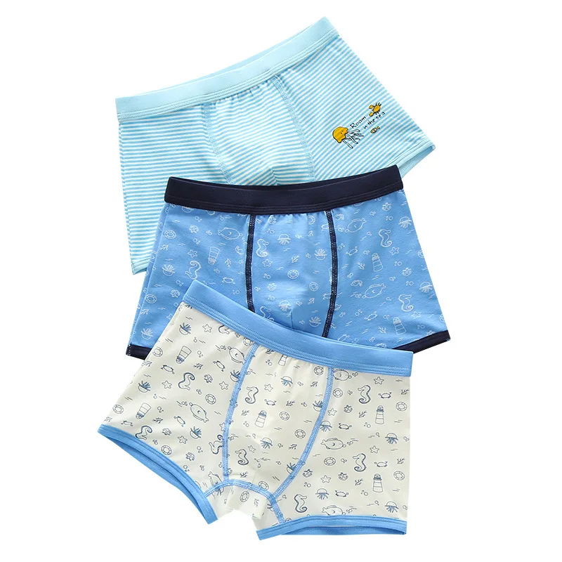 3 шт./лот детское хлопковое нижнее белье с принтом для мальчиков милые