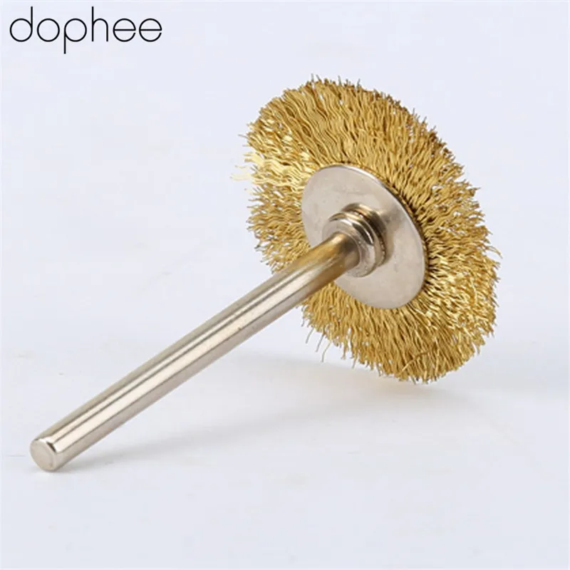 Dophe 10 шт. Dremel 3 17 мм стальные медные щетки колеса провода рулевое колесо для