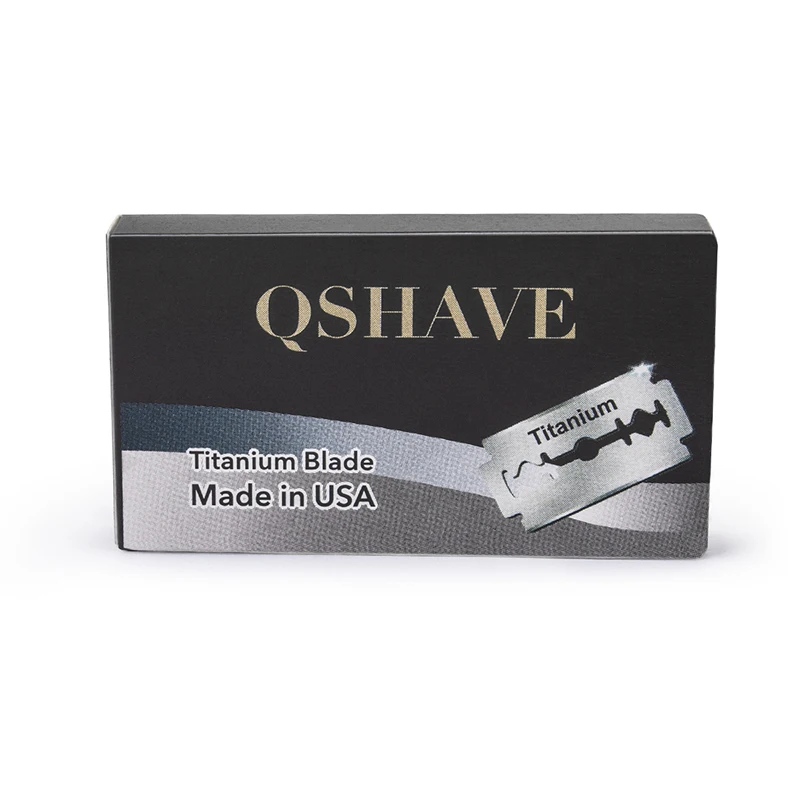 Qshave IT безопасное лезвие для бритвы прямое из титана двойное классическое Сделано