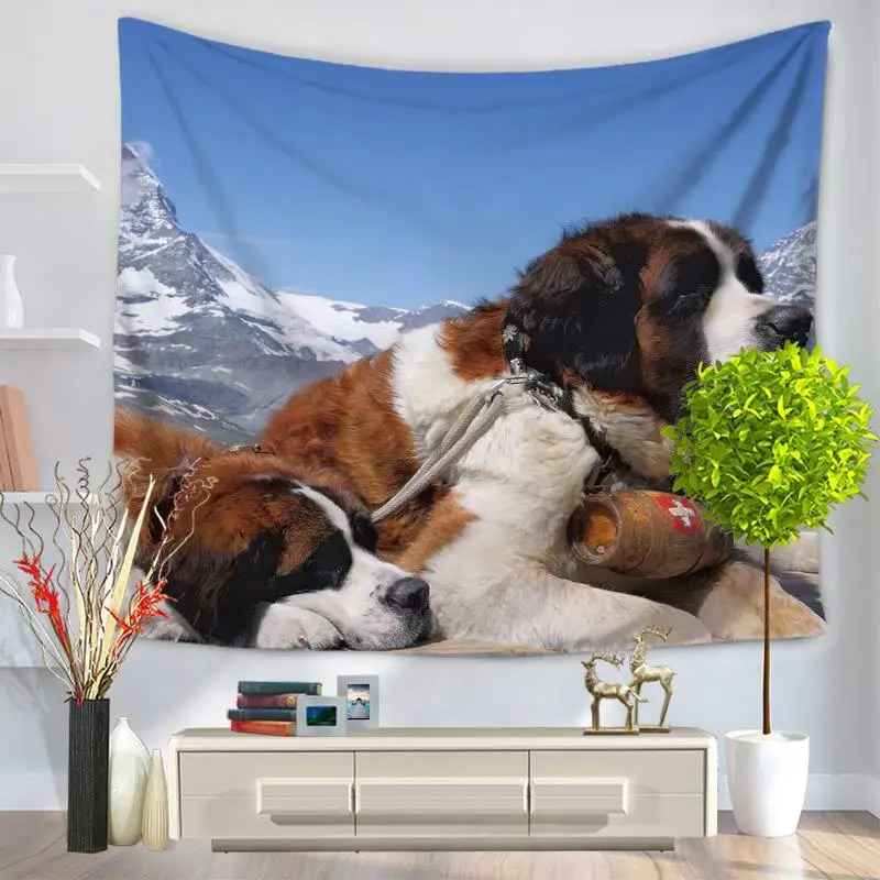 Pet Dog Cat Bohemian Style Colorful Tapestry Decorative Polyester Fabric Carpet Wall Hanging | Дом и сад
