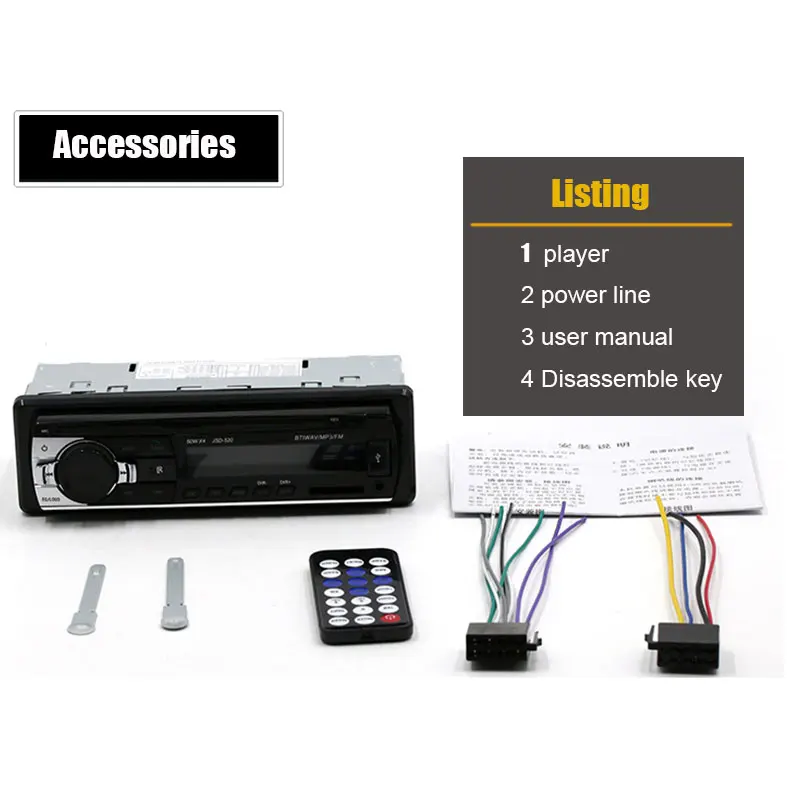 12 В Автомобильный Bluetooth Handsfree Call Car Radio MP3 плеер USB SD MCC кардридер FM Aux вход приемник