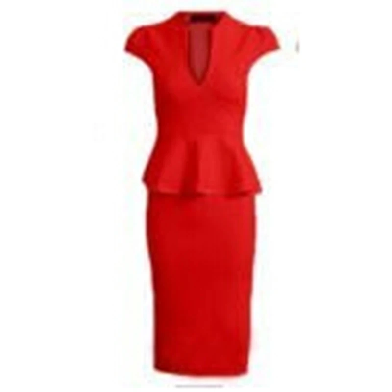 Женское вечернее облегающее платье до колен с V-образным вырезом и коротким