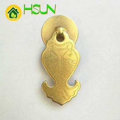 Классическая медная ручка под старину из чистой меди полностью в форме рыбы для