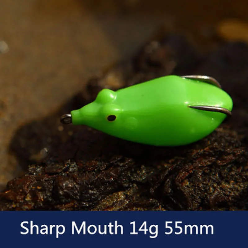 Рыболовные приманки Sharp открывающим стопу охотник лягушки 14g 55 мм двойной крючок