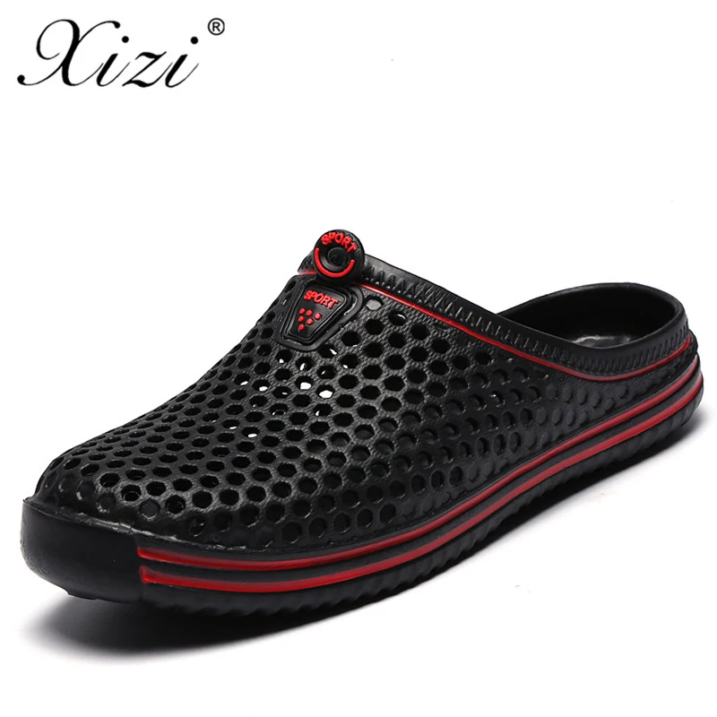 

XIZI 2019 Men's Summer Sandals Breathable Beach Slip-On Flip Flops Men Slippers Lighted Male Zapatos De Hombre Big Size 36-45