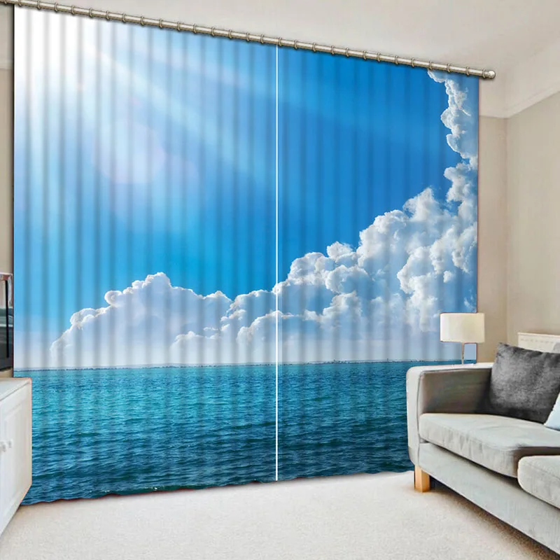 3D затемняющие занавески высококачественные HD реалистичные оконные шторы для