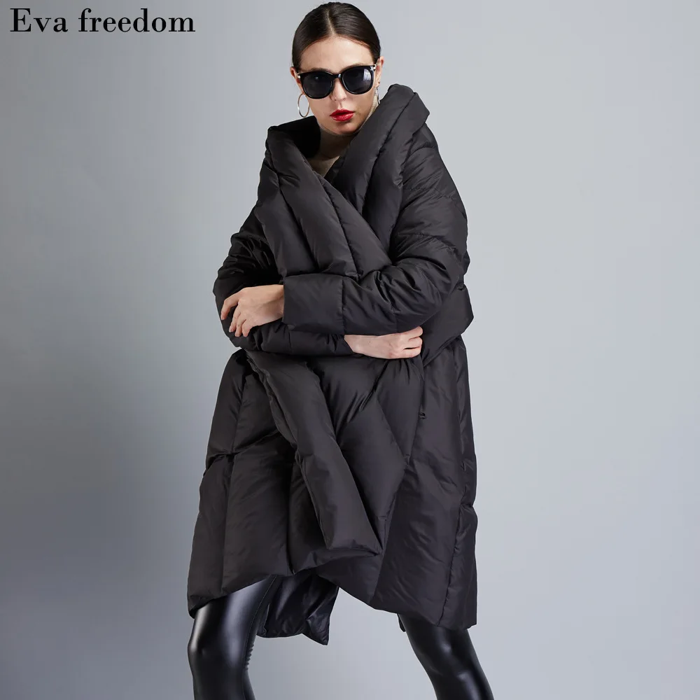 PLUS SIZE 2018 winter Jacket women down jackets new irregular thicken coat cloak women's downs jacket female medium-length | Женская