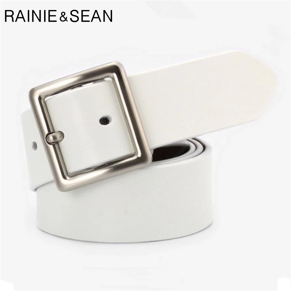 Пояс RAINIE SEAN женский из натуральной кожи белый пояс воловьей с классической