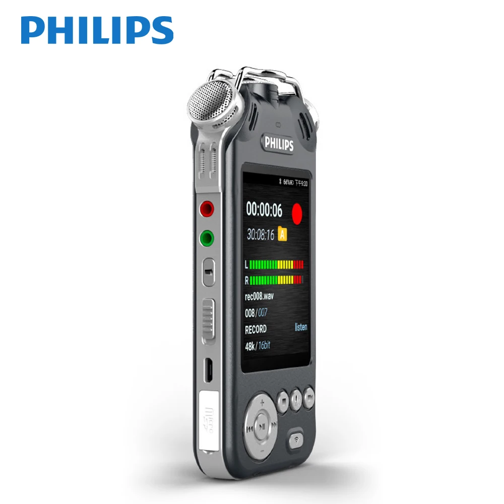 Цифровой диктофон Philips VTR9200 Wi Fi 128 ГБ 2 микрофона|Цифровые диктофоны| |