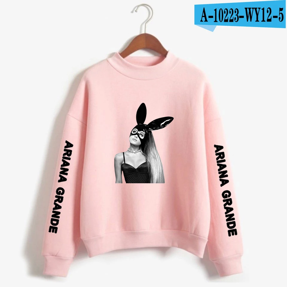 K-pop, Ariana Grande, большие размеры, водолазки, толстовка, женская уличная одежда, Ariana, толстовка "Гранде", модная одежда - Цвет: pink