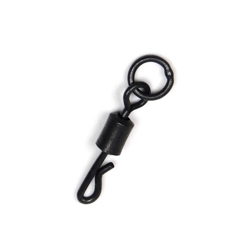 

Wifreo [20PCS/Pack] #4 Carp Fishing QC O Swivel Matt Black Brass Carping Terminal Tackle Quick Changer for Rig