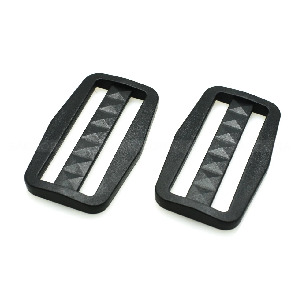 Пластиковый трехскользящий слайдер 2 дюйма Регулируемая пряжка черный для