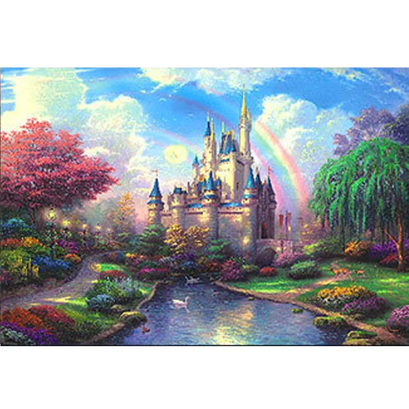 Флуоресцентные бумажные Пазлы Dream Castle 1000 штук Серебристые для взрослых детей